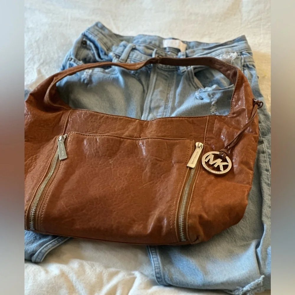 Michael Kors MK Cognac Crosby Hobo Bag